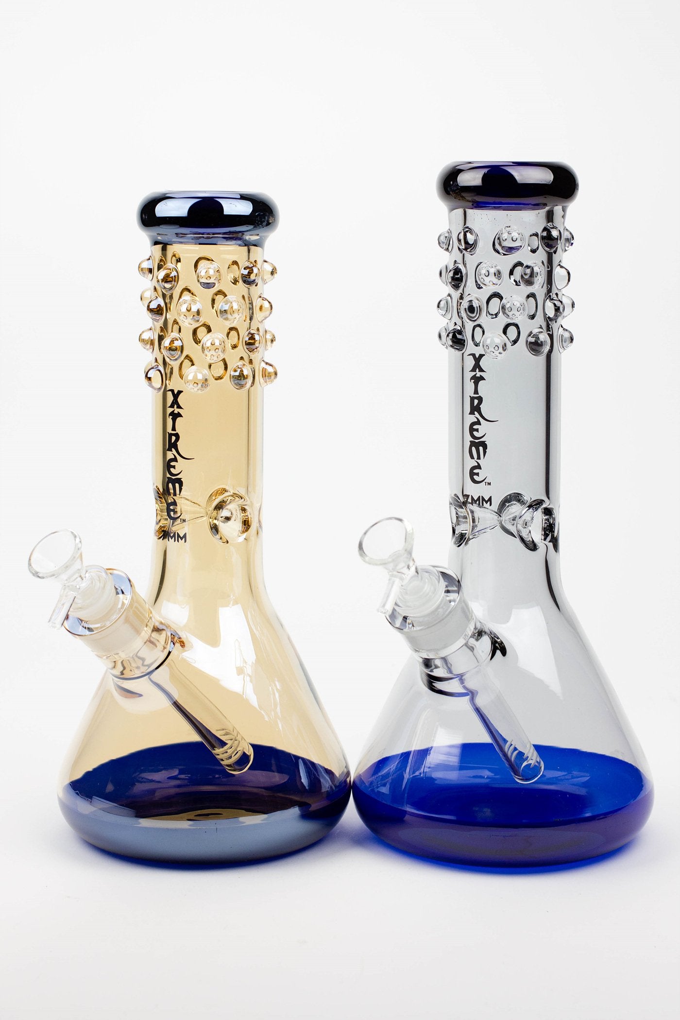 12" XTREME Glass / 7 mm / electro plate Glass beaker Bong