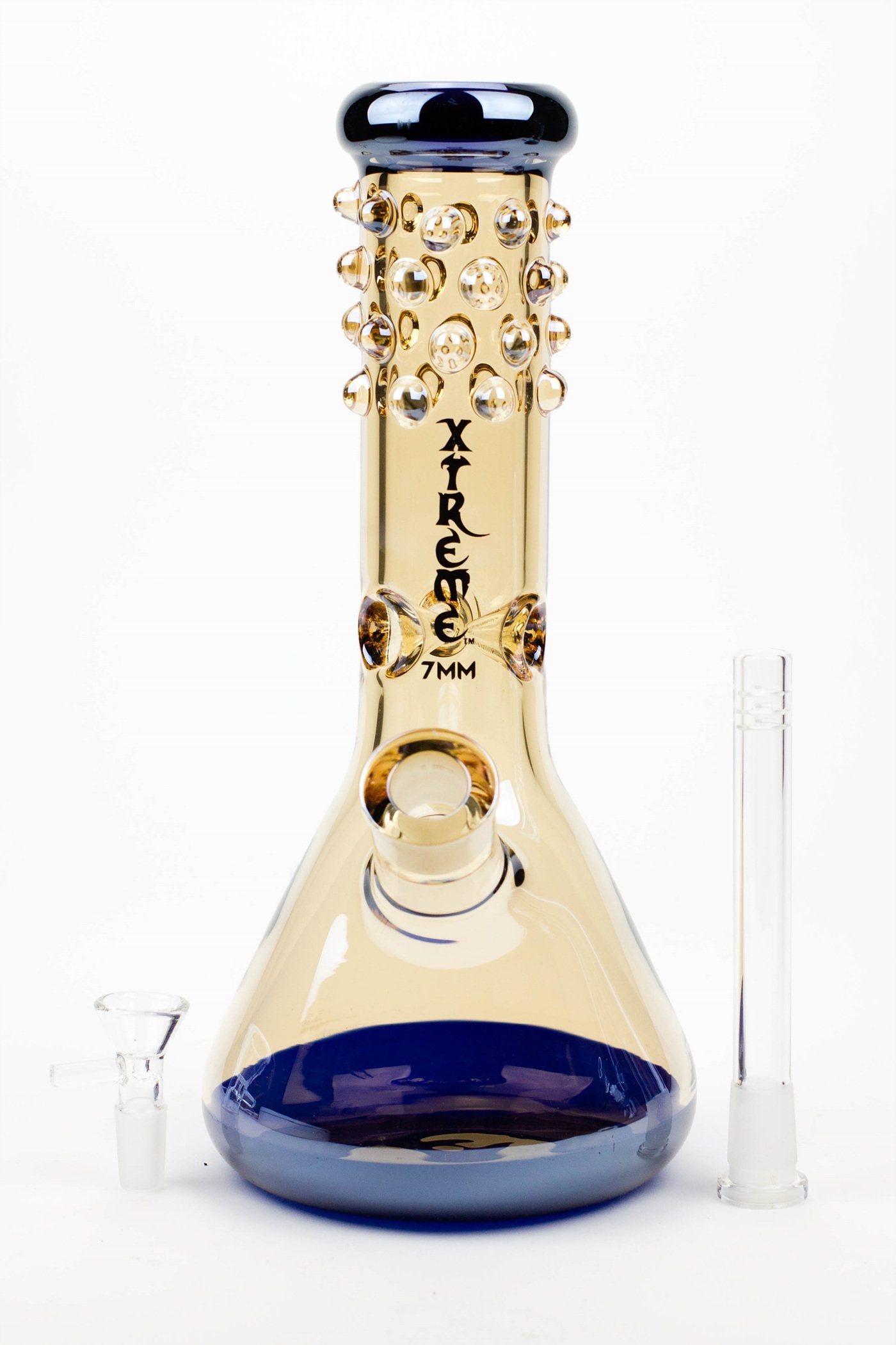 12" XTREME Glass / 7 mm / electro plate Glass beaker Bong