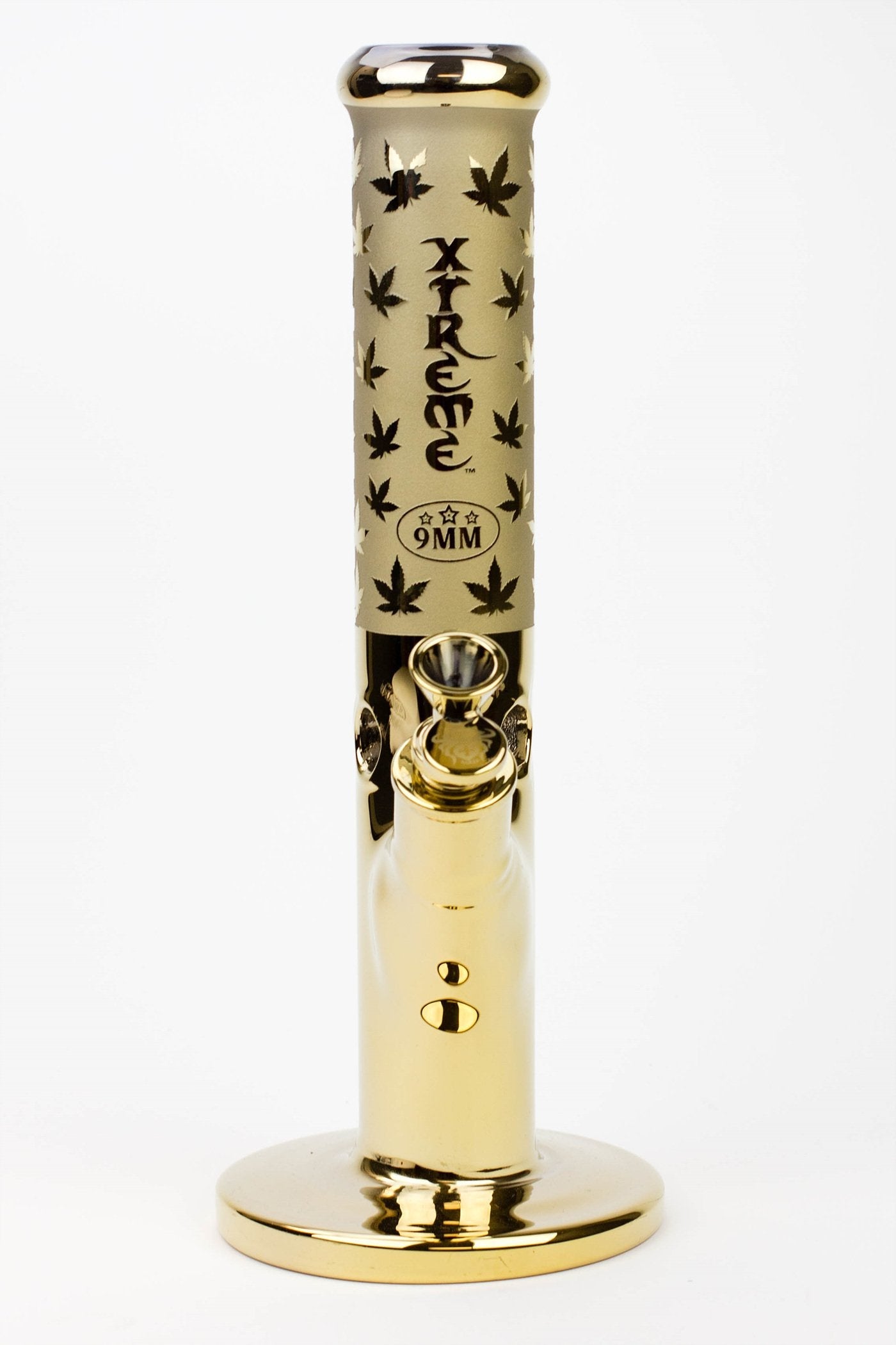13" XTREME glass / 9 mm / Electroplating Straight Tube Bong