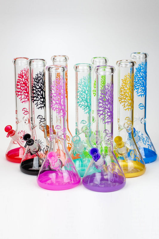 14" Tree of Life classic beaker glass bong
