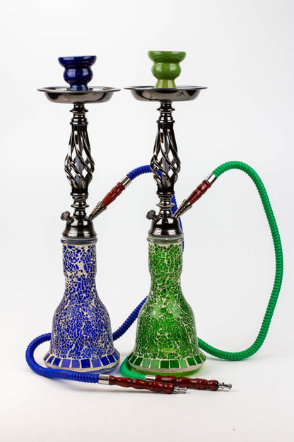 20" 1 hose Twisted wrought metal Hookah [AK2267]