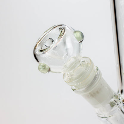 8" 2-in-1 clear tube glass Dab Rig [AKGA013]