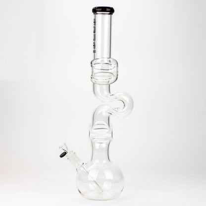 20" AQUA Glass Zig-zag glass water bong [AQUA026]