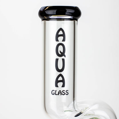 20" AQUA Glass Zig-zag glass water bong [AQUA026]
