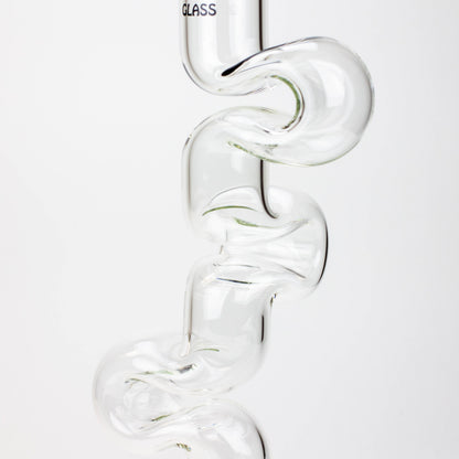 20" AQUA Glass Zig-zag glass water bong [AQUA026]