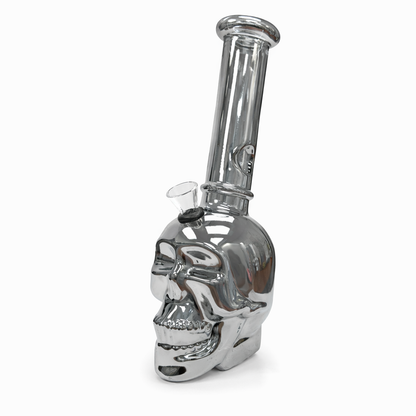 8″ Skull Glass Bong – Metallic Finish [GP2047]