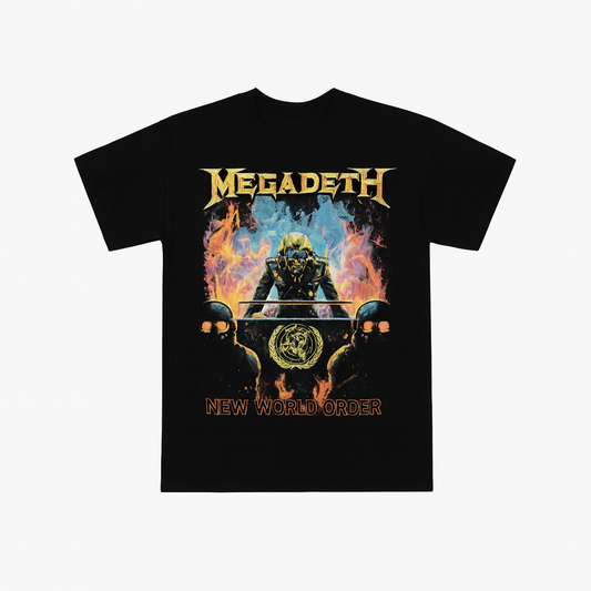Megadeth | “New World Order” Short Sleeve Unisex Black T-Shirt – Officially Licensed Rock Band Tee