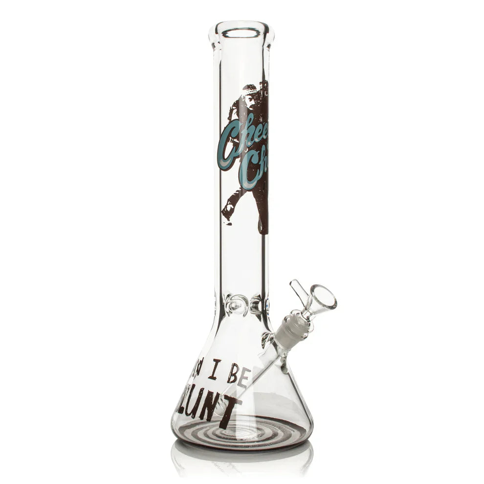 Cheech & Chong® Glass | 15" 7mm Thick Can I Be Blunt Beaker Base Water Pipe