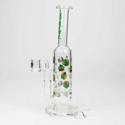 9.5" XTREME 2-in-1 glass Bong with honeycomb diffuser [XTR302]