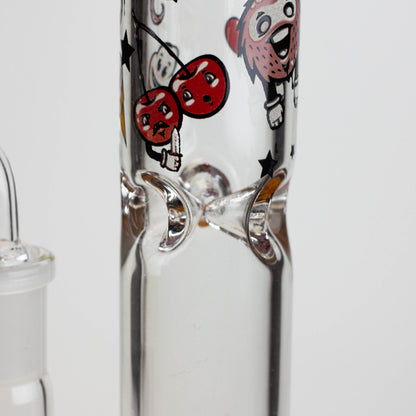 9.5" XTREME 2-1n-1 straight tube glass Bong with honeycomb diffuser [XTR300]