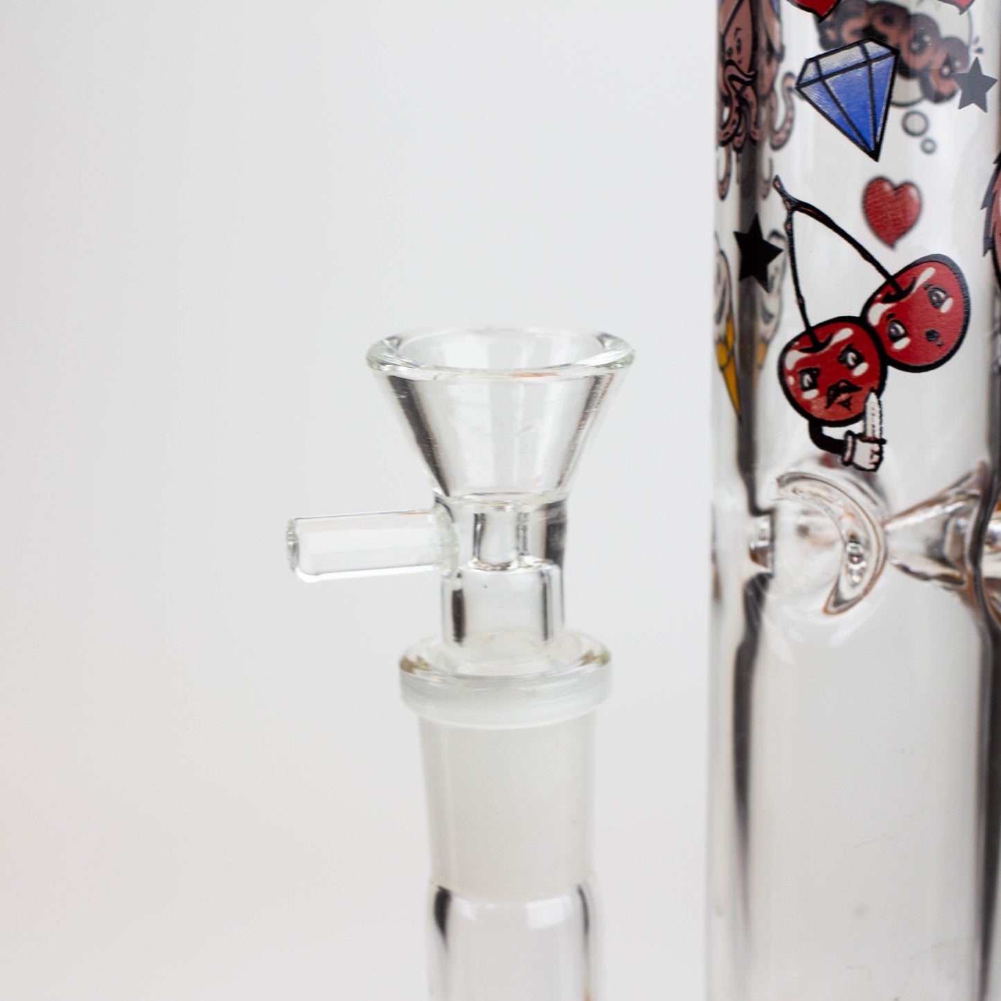 9.5" XTREME 2-1n-1 straight tube glass Bong with honeycomb diffuser [XTR300]