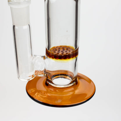 9.5" XTREME 2-1n-1 straight tube glass Bong with honeycomb diffuser [XTR300]