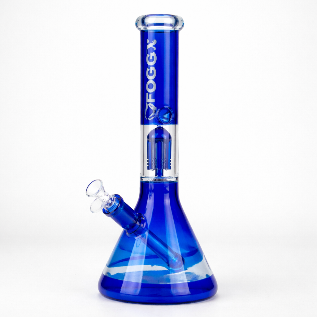 FOGGX | 14" Colored Glass Water Pipe with Percolator