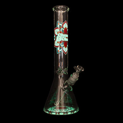 Cheech & Chong® Glass | 15" 7mm Thick Mandala Glow-in-the-Dark Water Pipe
