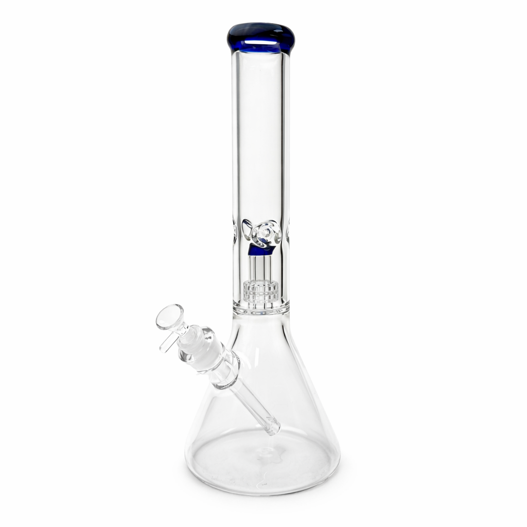 Z16" Color-Accented Glass Water Bong with Percolator