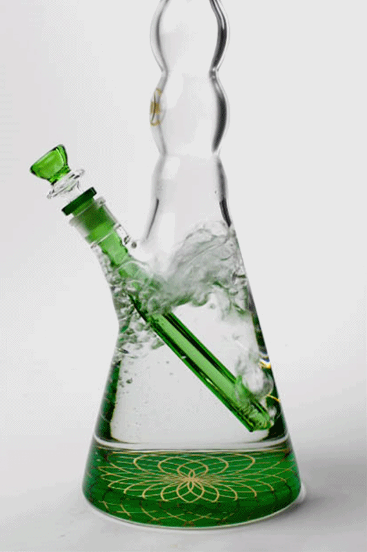 32" DANK 7 mm curved tube beaker water bong