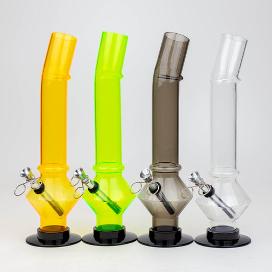 11" bent neck acrylic water pipe assorted [FP series]