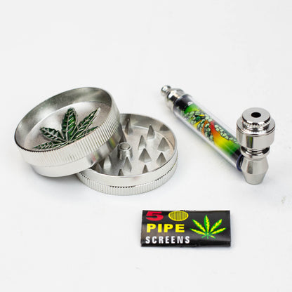 Metal Pipe, Grinder and screen gift set [AK22xx]