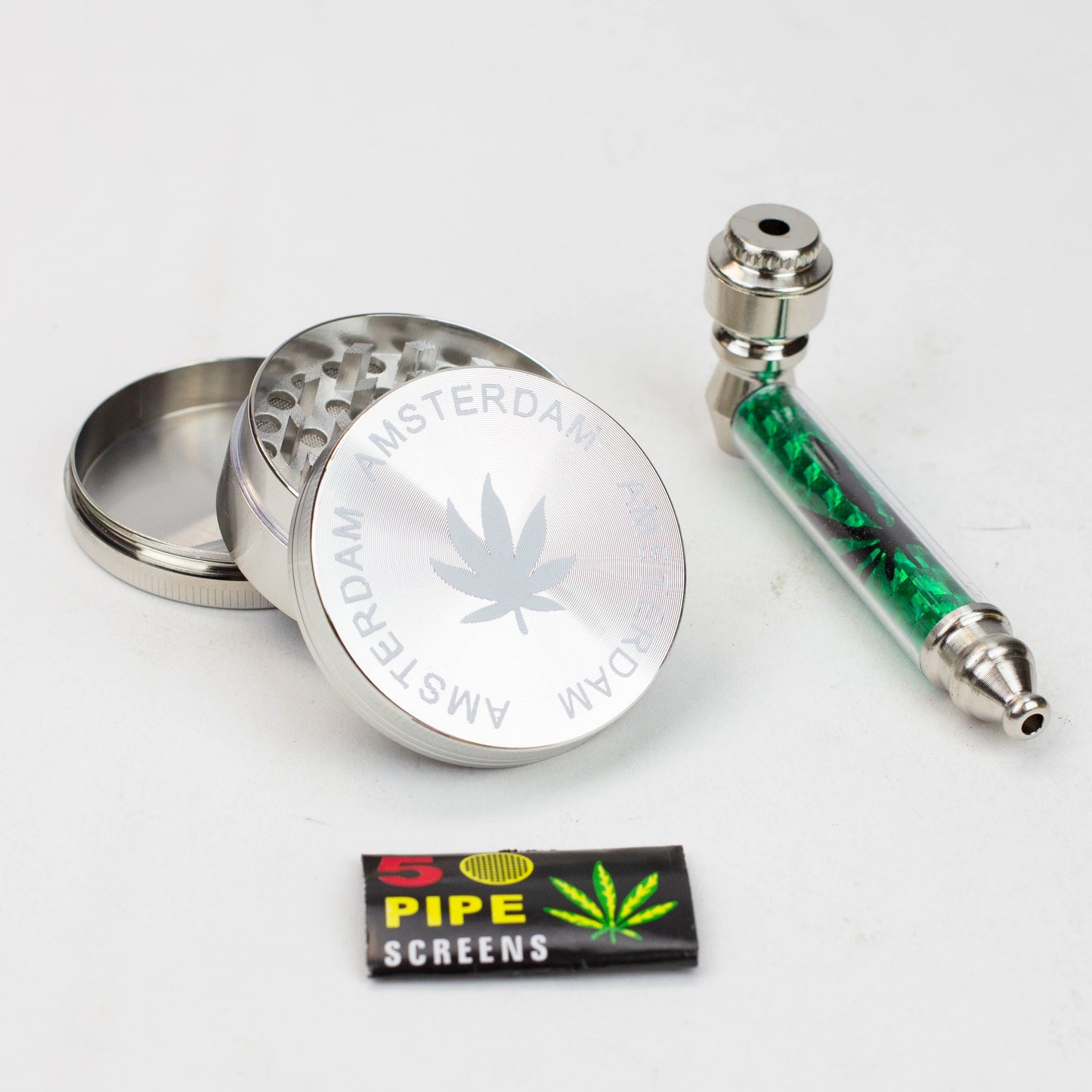 Metal Pipe, Grinder and screen gift set [AK22xx]