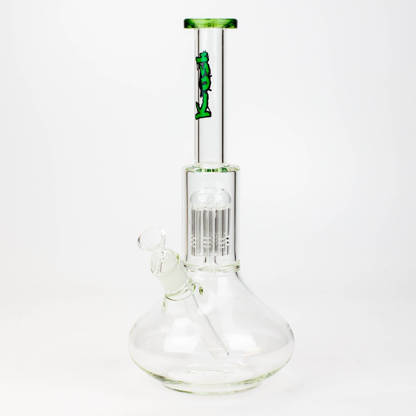 13" KUSH 8 tree-arm round base glass bong [H2]