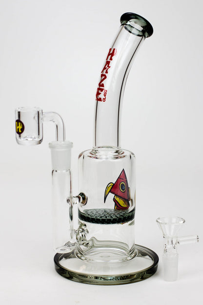 8" HAZE 2-in-1 Honeycomb diffuser Bent neck Dab Rig