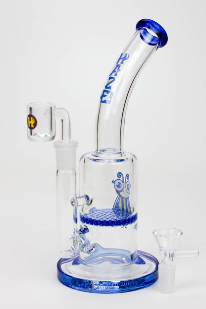 8" HAZE 2-in-1 Honeycomb diffuser Bent neck Dab Rig