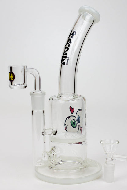 8" HAZE 2-in-1 Honeycomb diffuser Bent neck Dab Rig