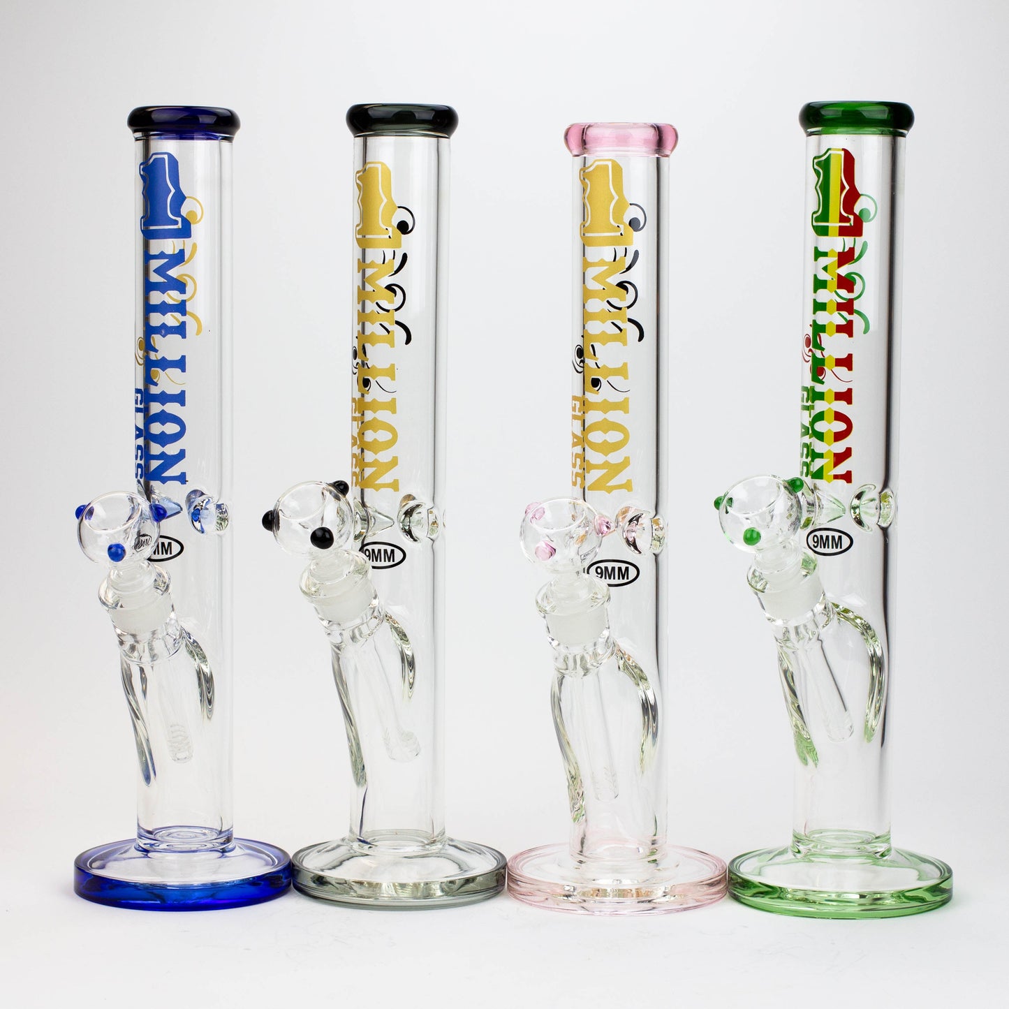 16" 1-MILLION Glass / 9mm / glass tube water bong [M004]