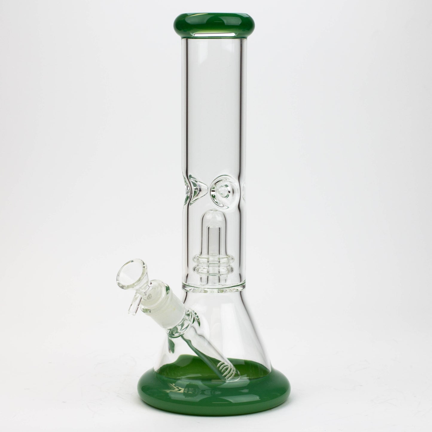 12" Color Bottom Glass Bong with shower head [C1503]