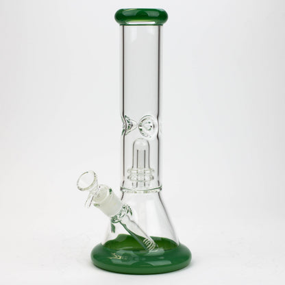 12" Color Bottom Glass Bong with shower head [C1503]