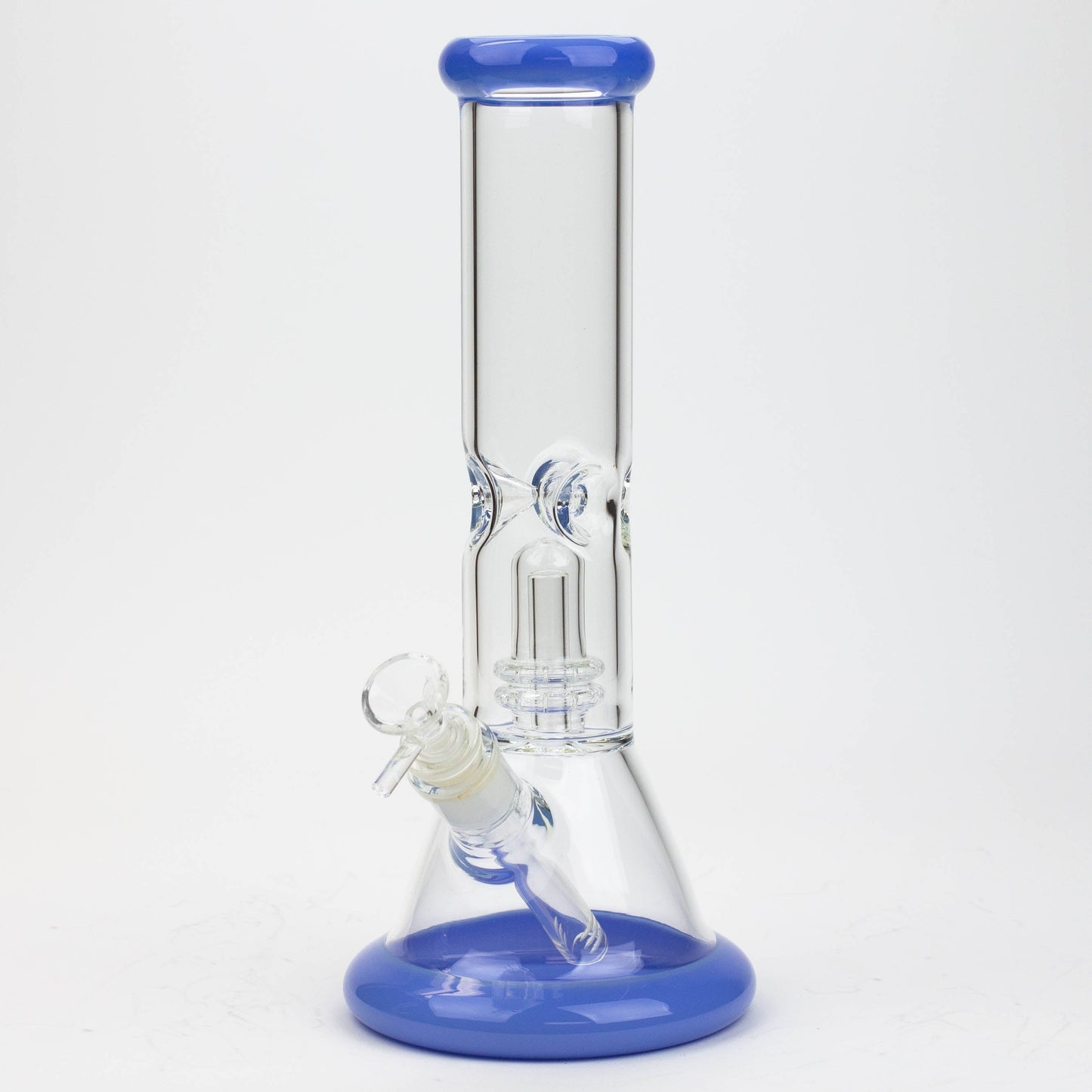 12" Color Bottom Glass Bong with shower head [C1503]