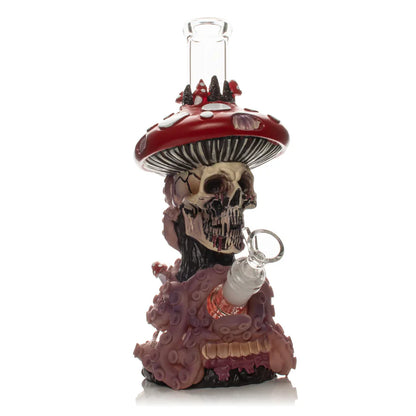 LIT® Silicone | 10.5" Shroom Skull Water Pipe