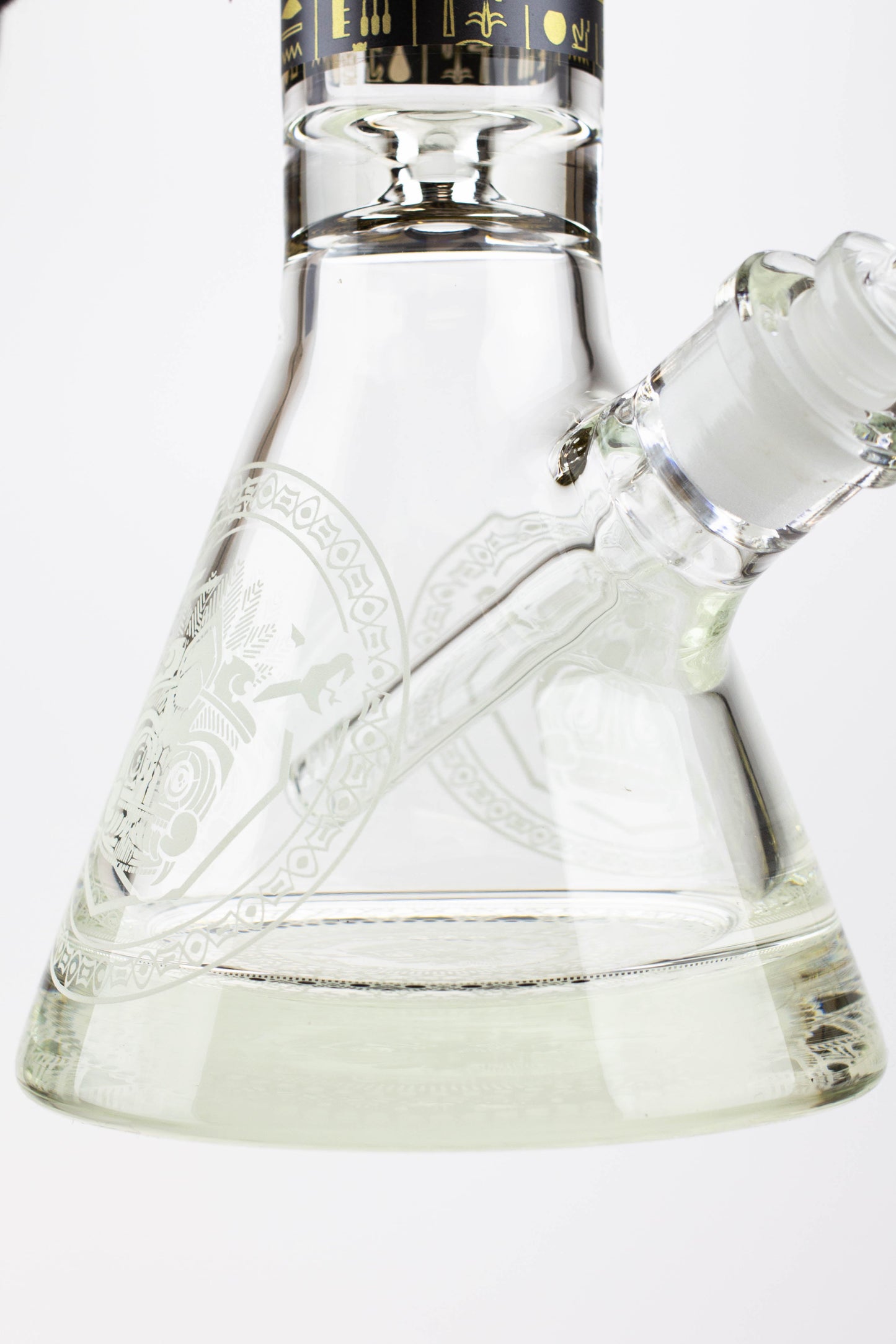 16" Egyptian Hieroglyph / 9 mm / Glow in the dark / Glass Bong  [MG22]