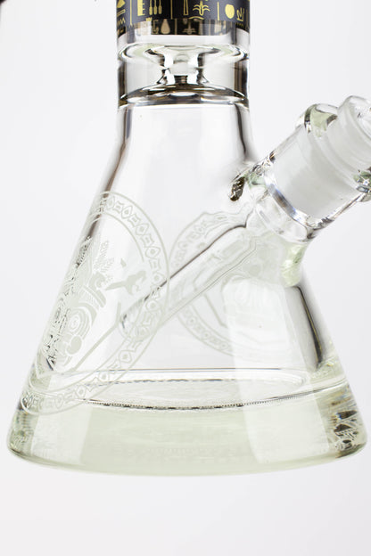 16" Egyptian Hieroglyph / 9 mm / Glow in the dark / Glass Bong  [MG22]