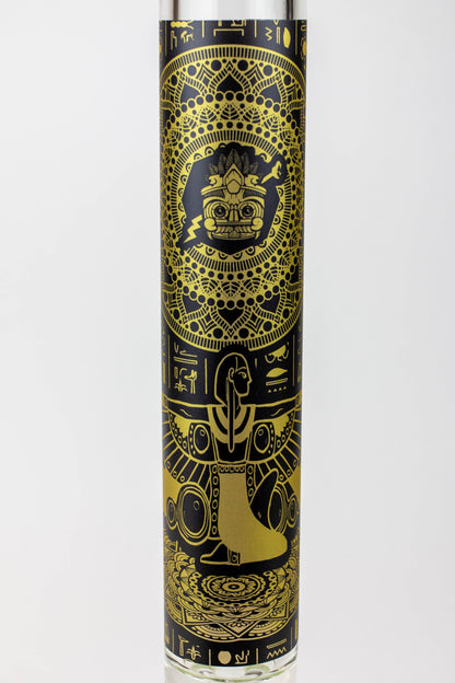 16" Egyptian Hieroglyph / 9 mm / Glow in the dark / Glass Bong  [MG22]