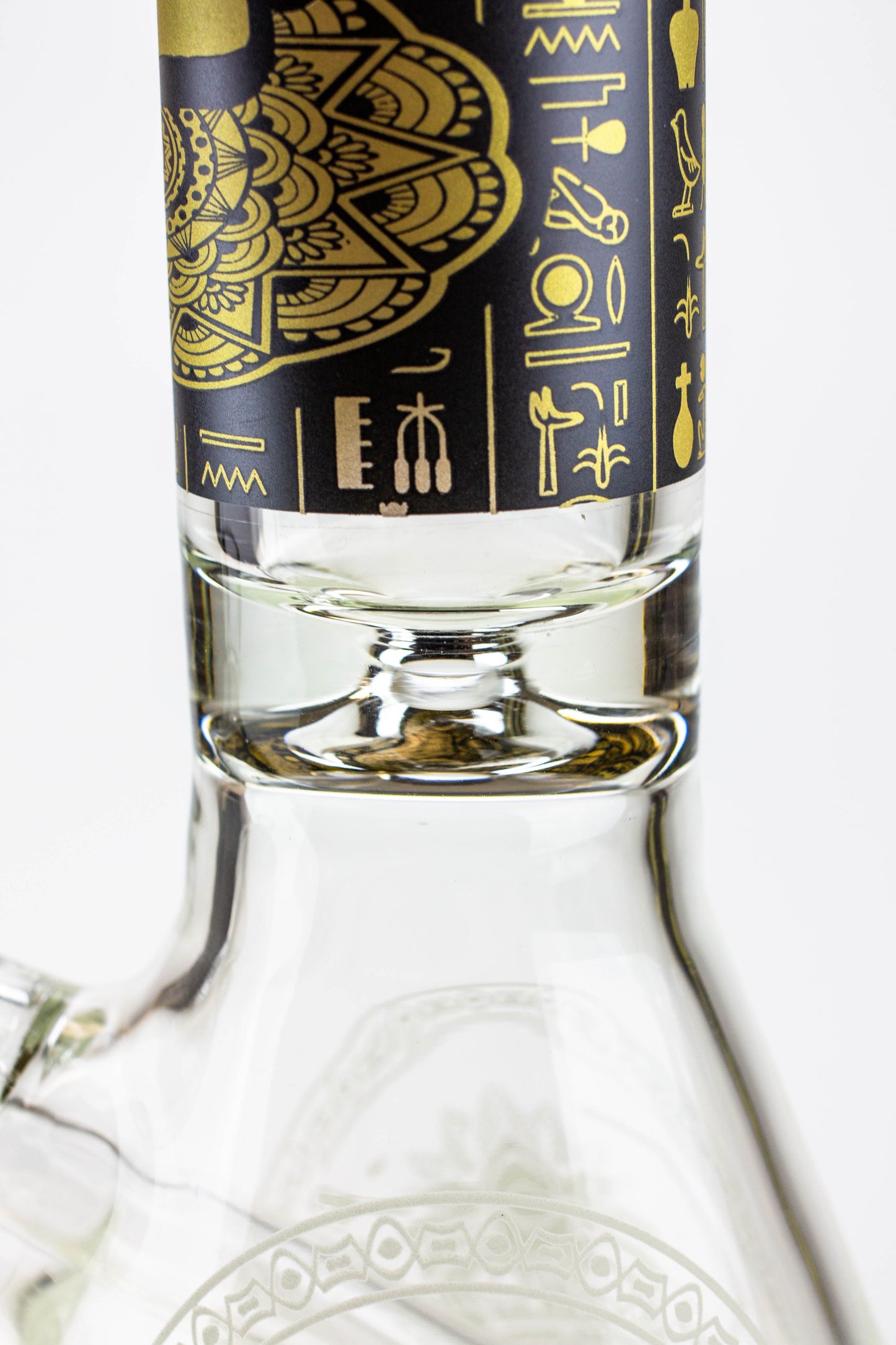 16" Egyptian Hieroglyph / 9 mm / Glow in the dark / Glass Bong  [MG22]