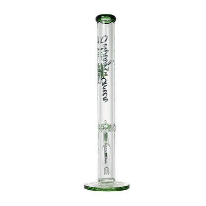 Johnny Green | 20″ 9mm Straight Tube with Grid Percolator Slide – Green (MJG-014)