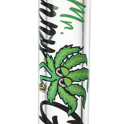 Johnny Green | 20″ 9mm Straight Tube with Grid Percolator Slide – Green (MJG-014)