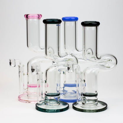 11.5" 2-in-1 7mm Zig-zag glass water bong [AKG003]