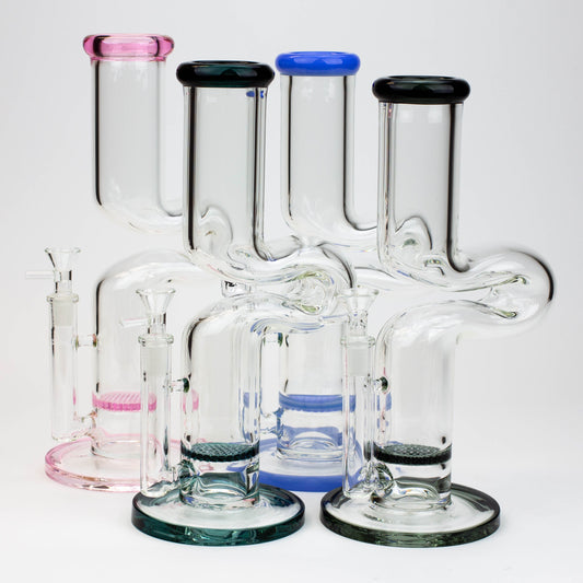 11.5" 2-in-1 7mm Zig-zag glass water bong