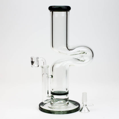 11.5" 2-in-1 7mm Zig-zag glass water bong [AKG003]