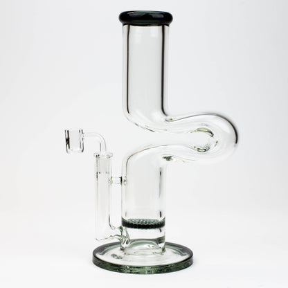 11.5" 2-in-1 7mm Zig-zag glass water bong [AKG003]