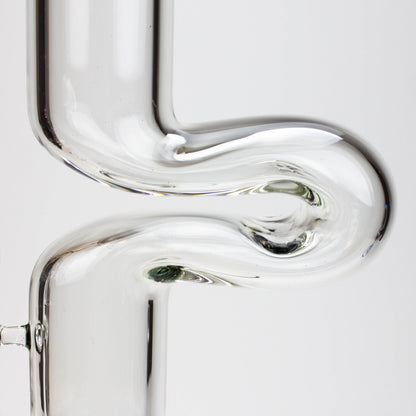 11.5" 2-in-1 7mm Zig-zag glass water bong [AKG003]
