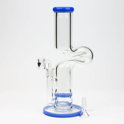 11.5" 2-in-1 7mm Zig-zag glass water bong [AKG003]