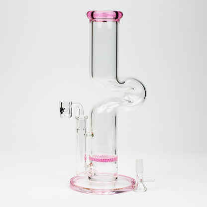 11.5" 2-in-1 7mm Zig-zag glass water bong [AKG003]