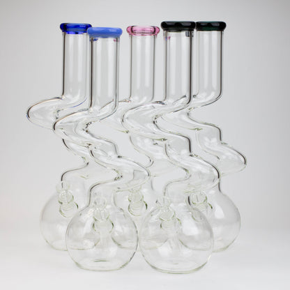 16" Zig-zag glass water bong [AKG004]