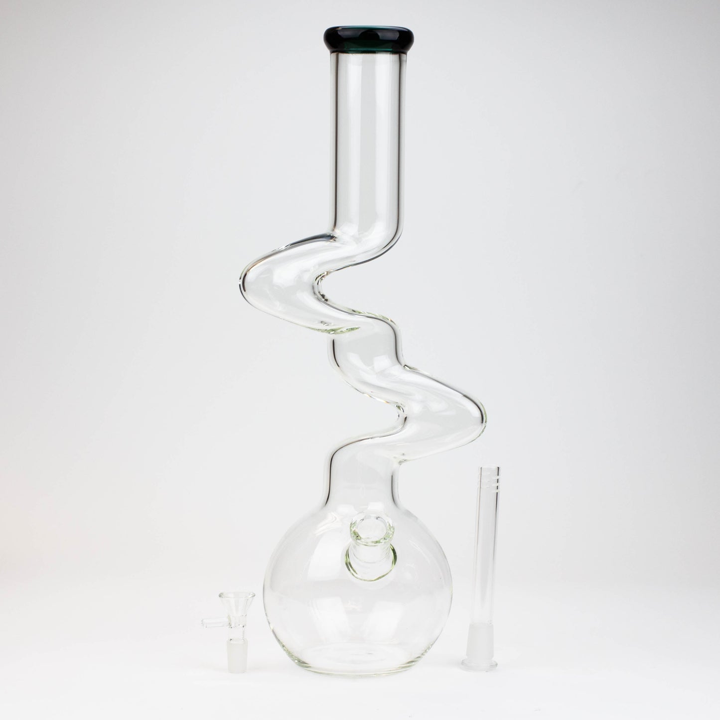 16" Zig-zag glass water bong [AKG004]