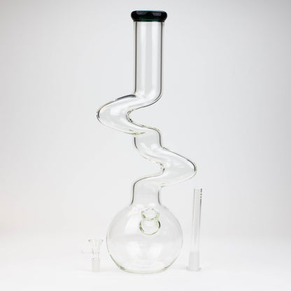 16" Zig-zag glass water bong [AKG004]