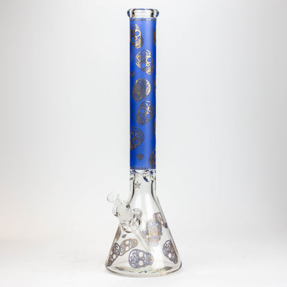 20" Skull Patterned 9 mm glass water bong ( GBT2101 )