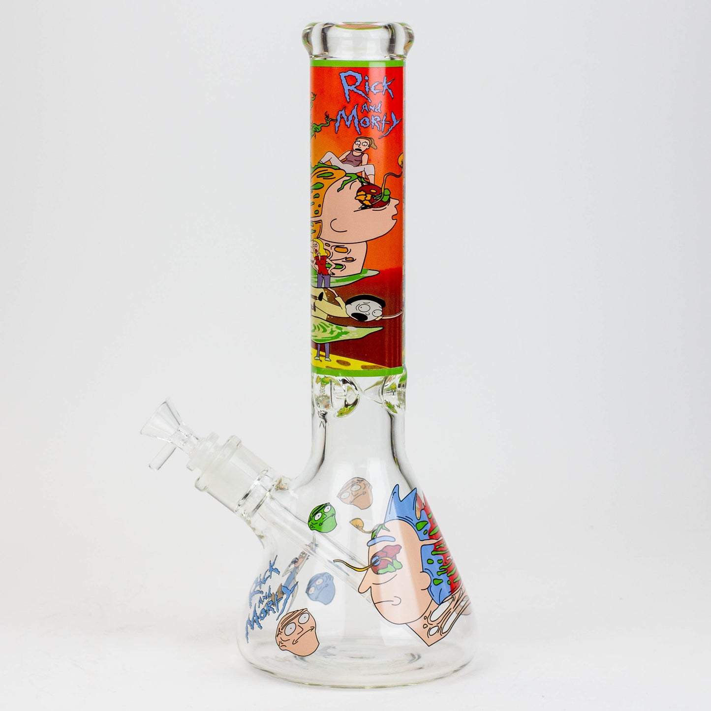 13.5" RM cartoon 9 mm glass beaker water bong